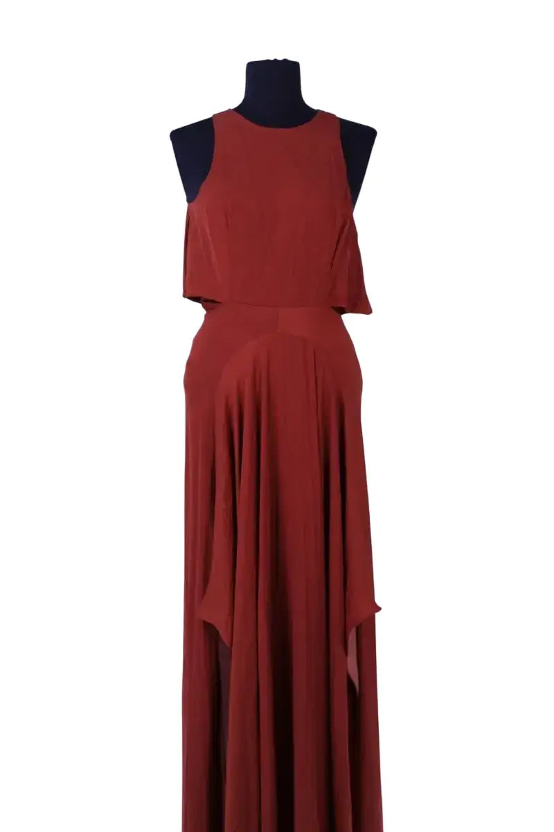 Robe Maje Orange en Synthétique, taille S - Seconde Main