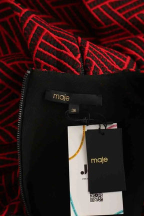 Robe Maje Reali Rouge en Polyamide