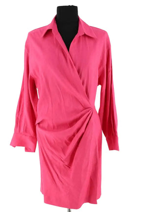 Robe Maje Rose en Lin, taille L - Seconde Main