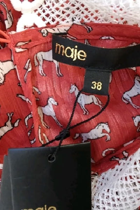Robe Maje Rouge en Polyester