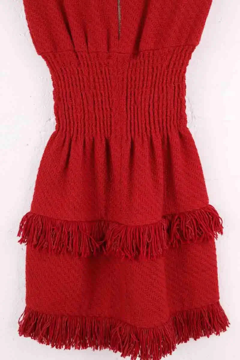 Robe Maje Rouge en Synthétique