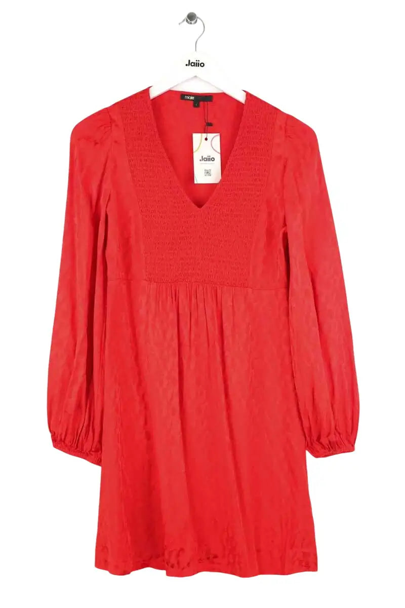 Robe Maje Rouge en Viscose, taille S - Seconde Main