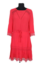 Robe Maje Rouge en Viscose, taille S - Seconde Main