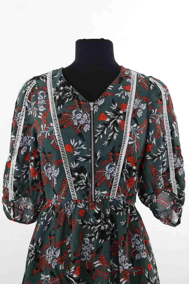 Robe Maje Vert en Coton