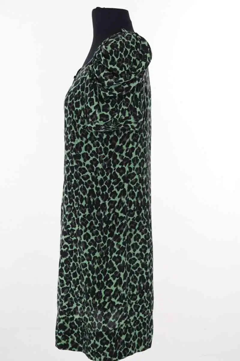 Robe Maje Vert en Soie