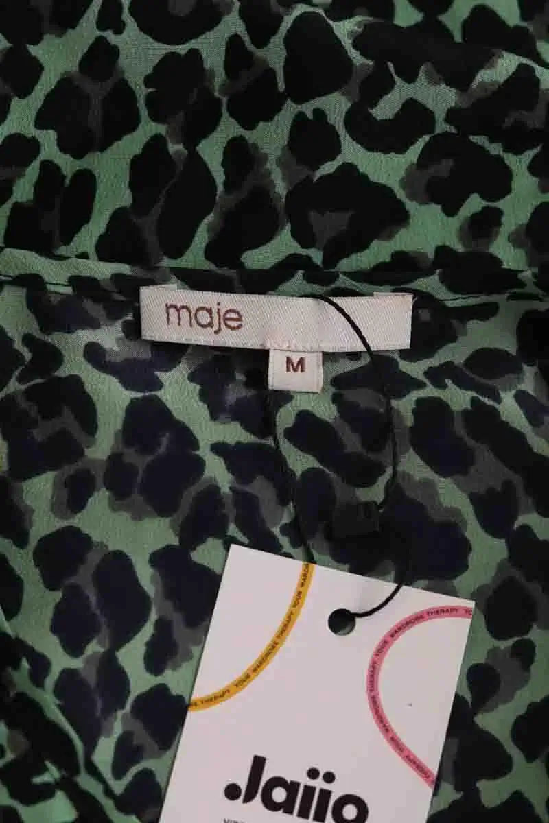 Robe Maje Vert en Soie