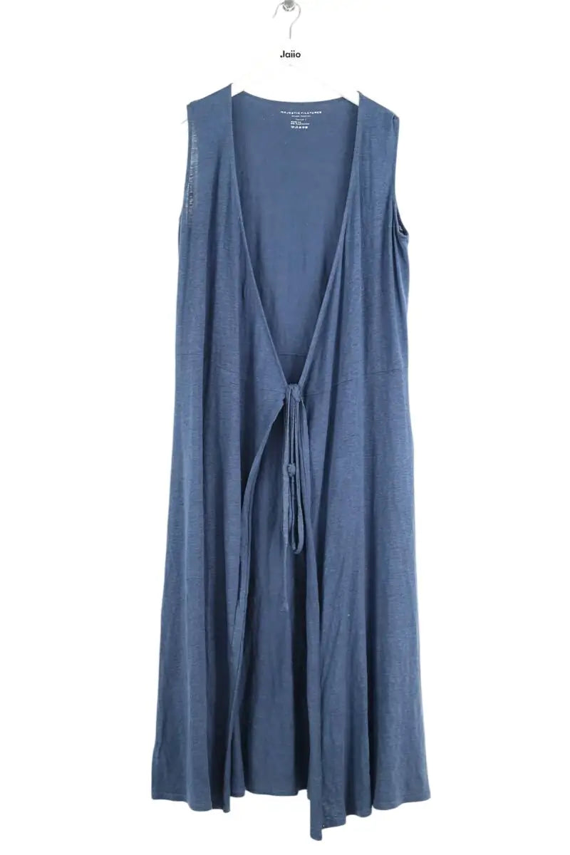 Robe Majestic Filatures Bleu en Lin, taille S - Seconde Main