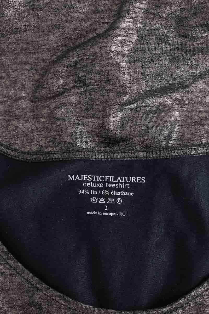 Robe Majestic Filatures Gris en Lin