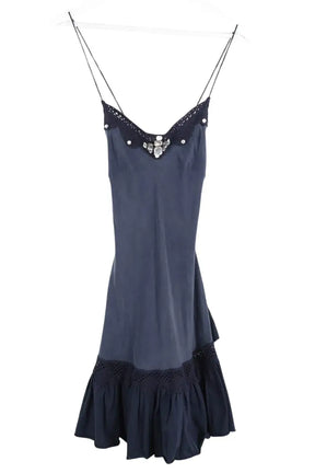 Robe Manoush Bleu en Soie, taille S - Seconde Main