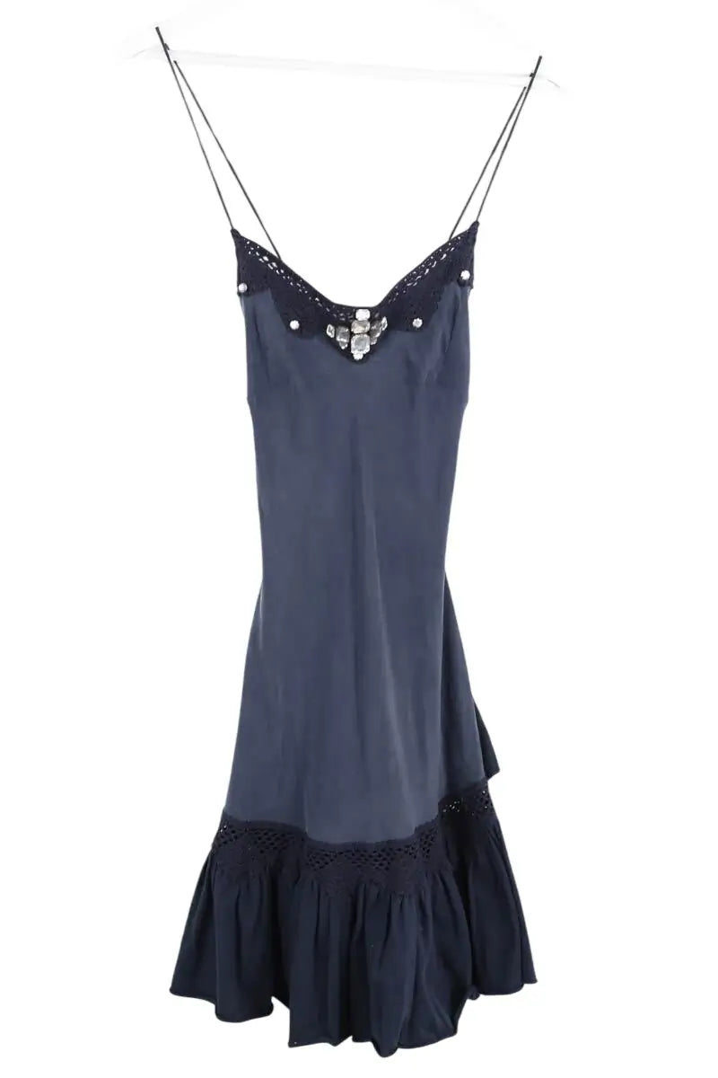 Robe Manoush Bleu en Soie, taille S - Seconde Main