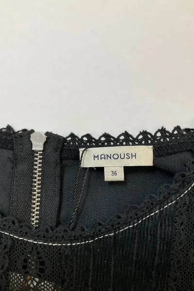 Robe Manoush Noir en Coton