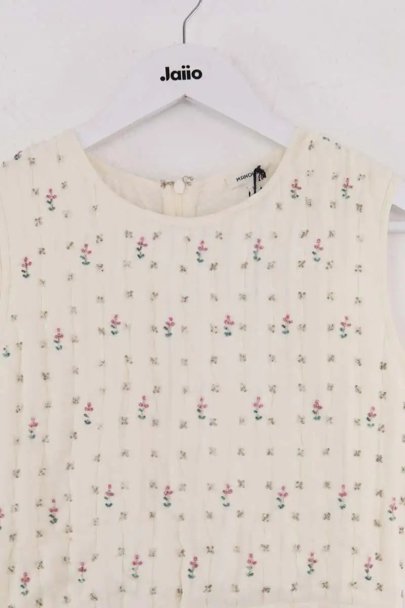 Robe Manoush Valentine Ecru en Synthétique