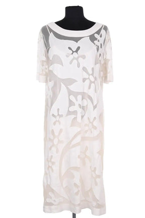 Robe Marella Blanc en Synthétique, taille XL - Seconde Main