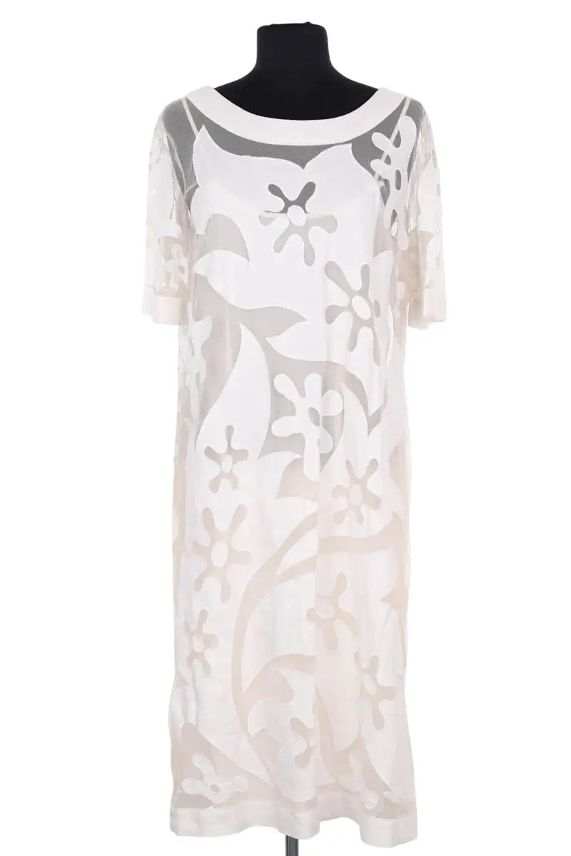 Robe Marella Blanc en Synthétique, taille XL - Seconde Main