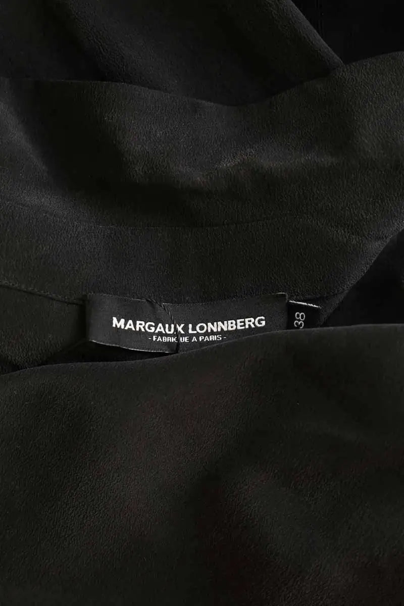 Robe Margaux Lonnberg Bonnie Noir en Coton