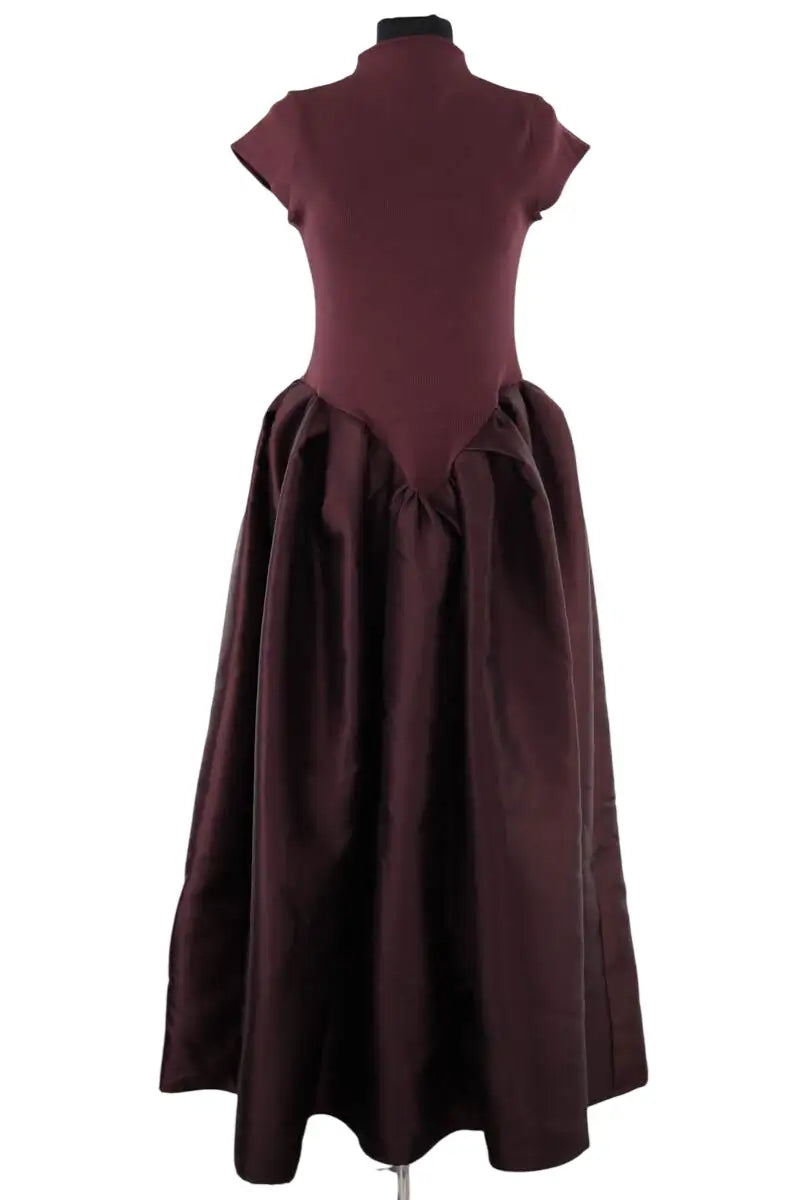 Robe Marques'Almeida Bottante Bordeaux en Coton, taille S - Seconde Main