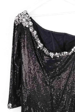Robe Max Chaoul Noir en Paillettes