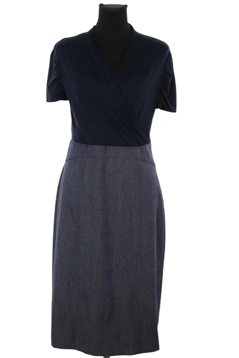 Robe Max Mara Marine en Viscose, taille L - Seconde Main