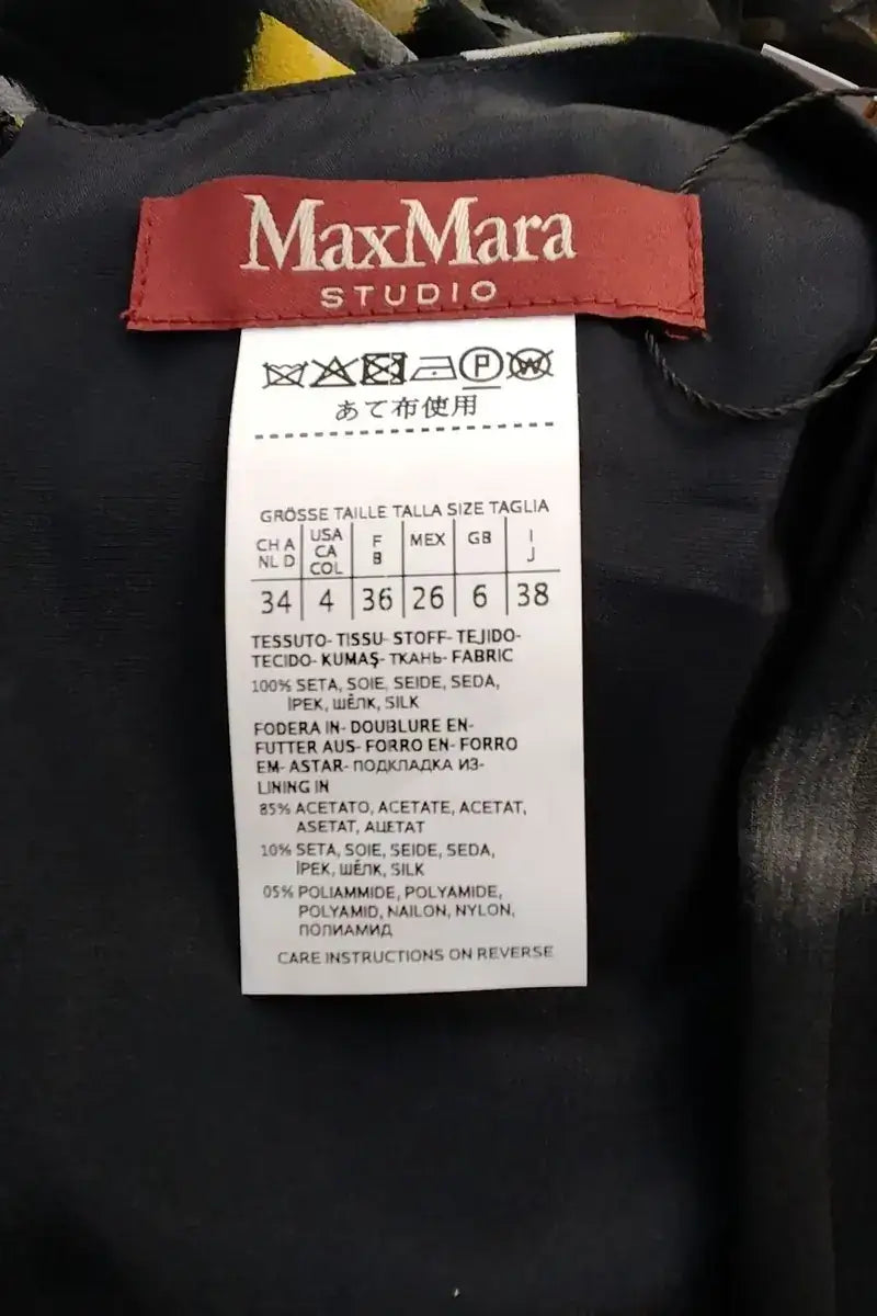 Robe Max Mara Noir en Soie