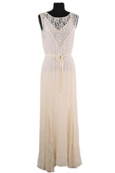 Robe Mes Demoiselles Ecru en Soie, taille L - Seconde Main