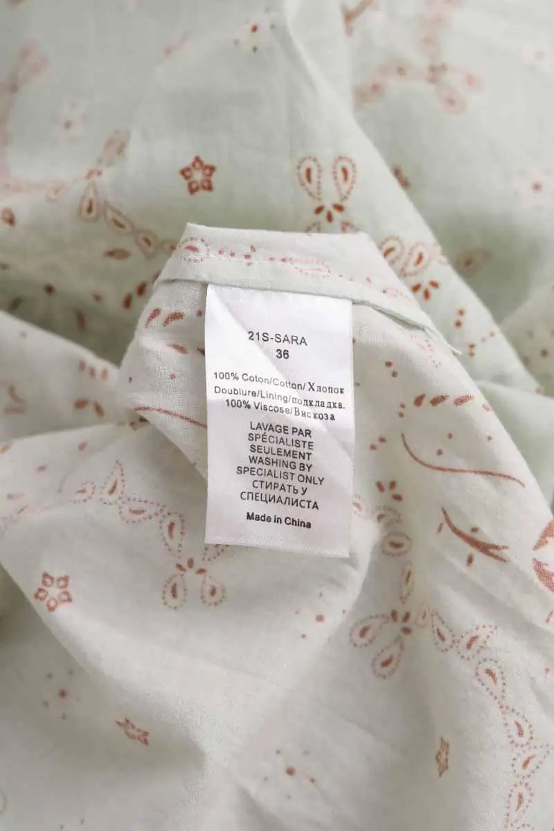 Robe Mes Demoiselles Sara Vert en Coton