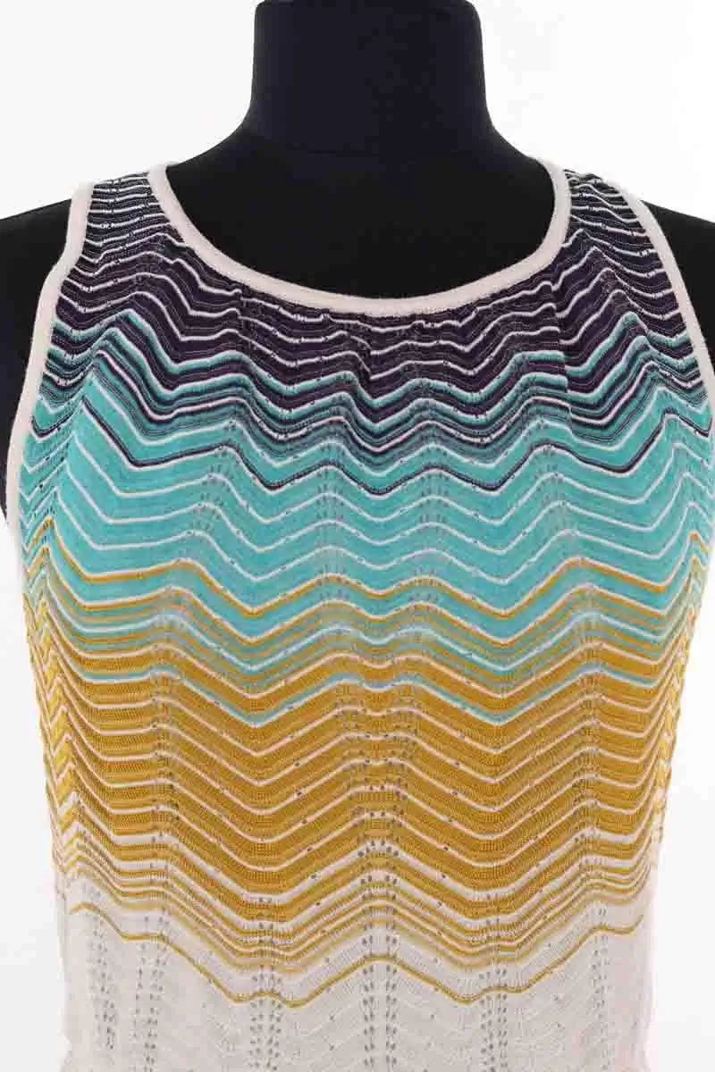 Robe Missoni Bleu en Synthétique