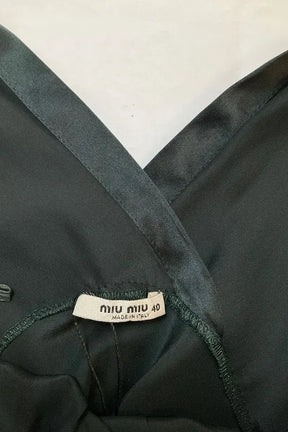 Robe Miu Miu Vert en Soie