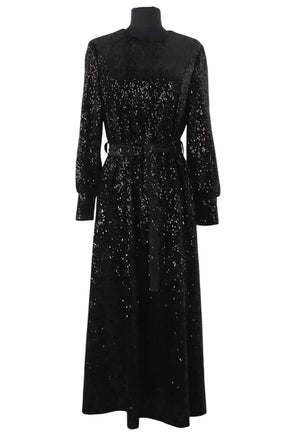 Robe Modetrotter Angelina Noir en Paillettes, taille S - Seconde Main