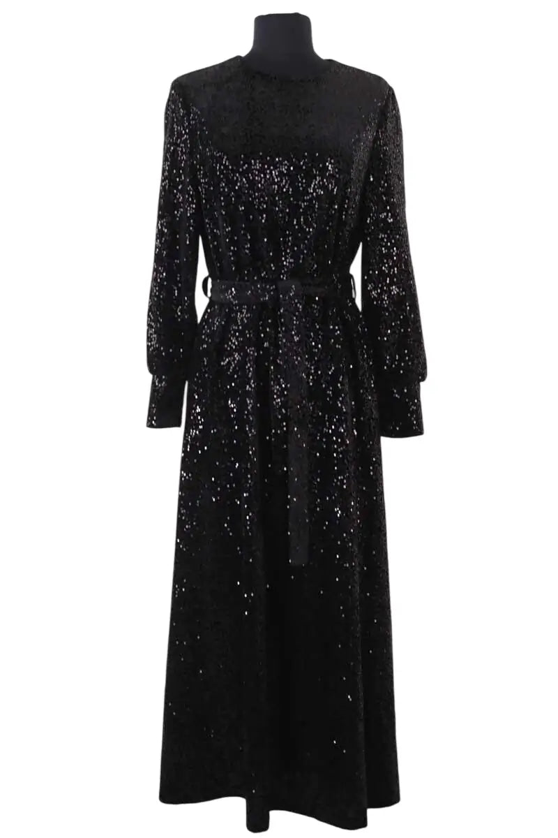 Robe Modetrotter Angelina Noir en Paillettes, taille S - Seconde Main