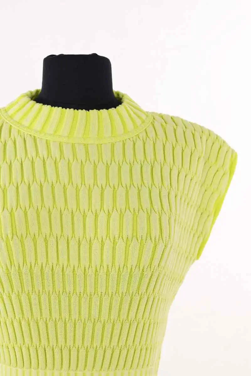 Robe Molli Zellige Jaune en Laine
