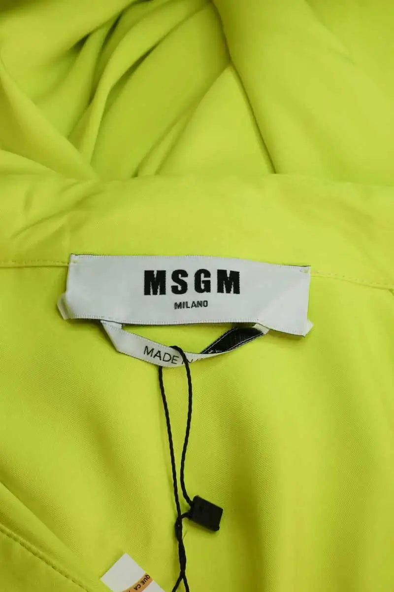 Robe MSGM Jaune en Viscose