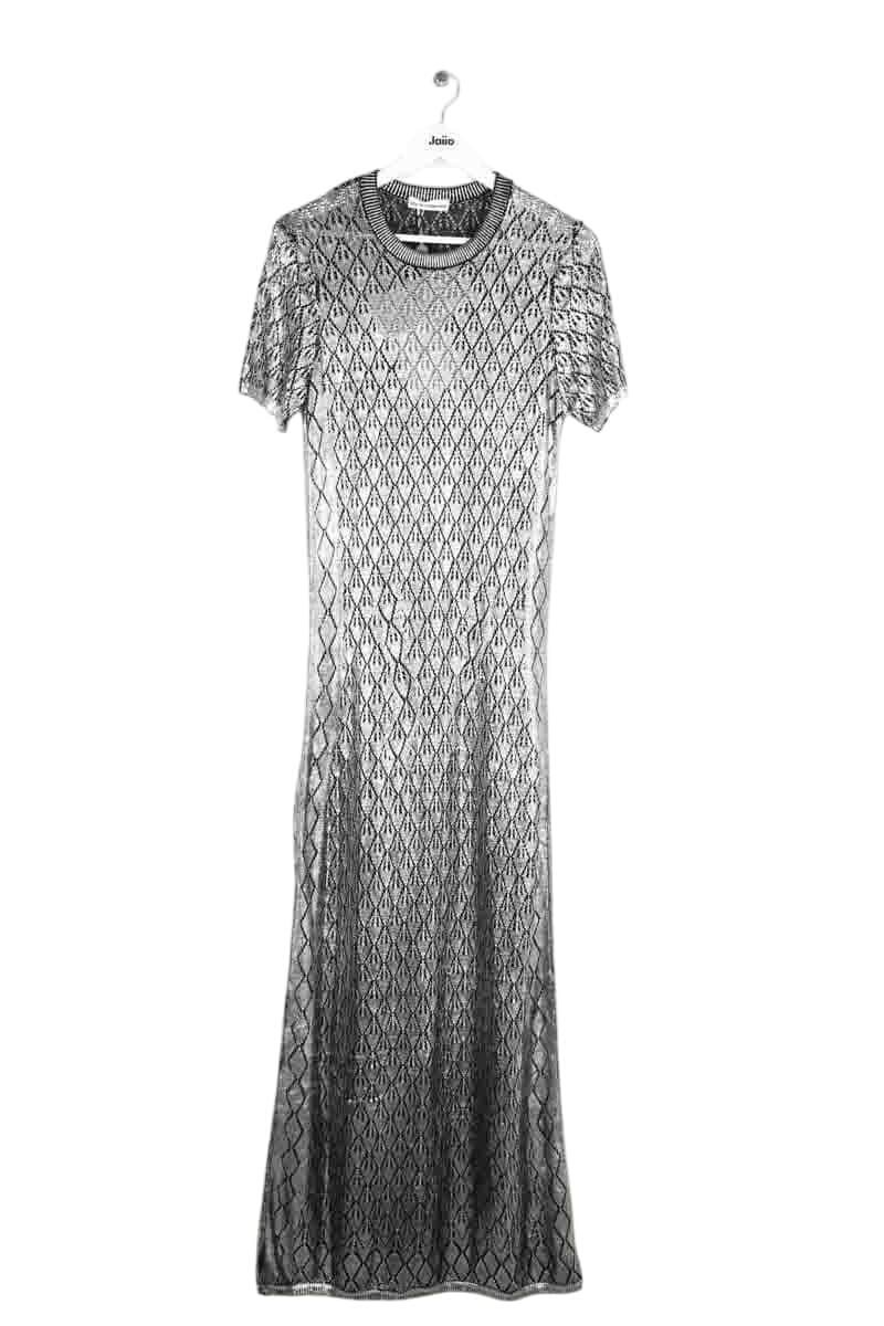 Robe Paco Rabanne Argent en Coton, taille L - Seconde Main