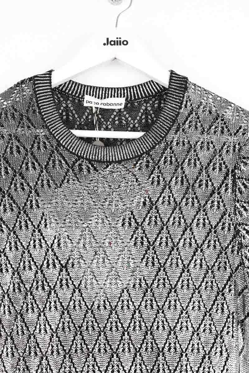 Robe Paco Rabanne Argent en Coton