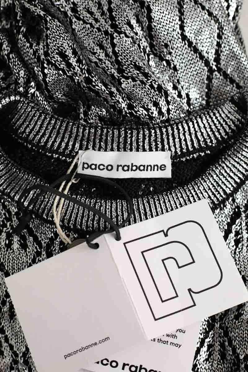 Robe Paco Rabanne Argent en Coton