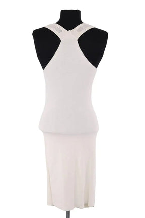 Robe Paco Rabanne Ecru en Viscose