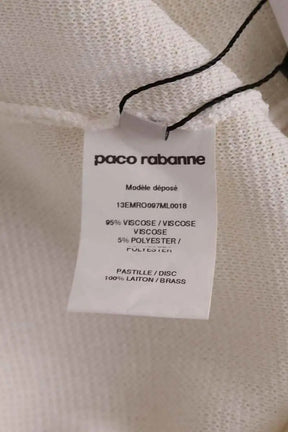 Robe Paco Rabanne Ecru en Viscose