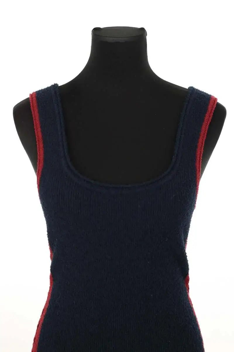 Robe Paco Rabanne Marine en Coton