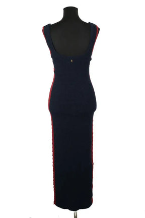 Robe Paco Rabanne Marine en Coton