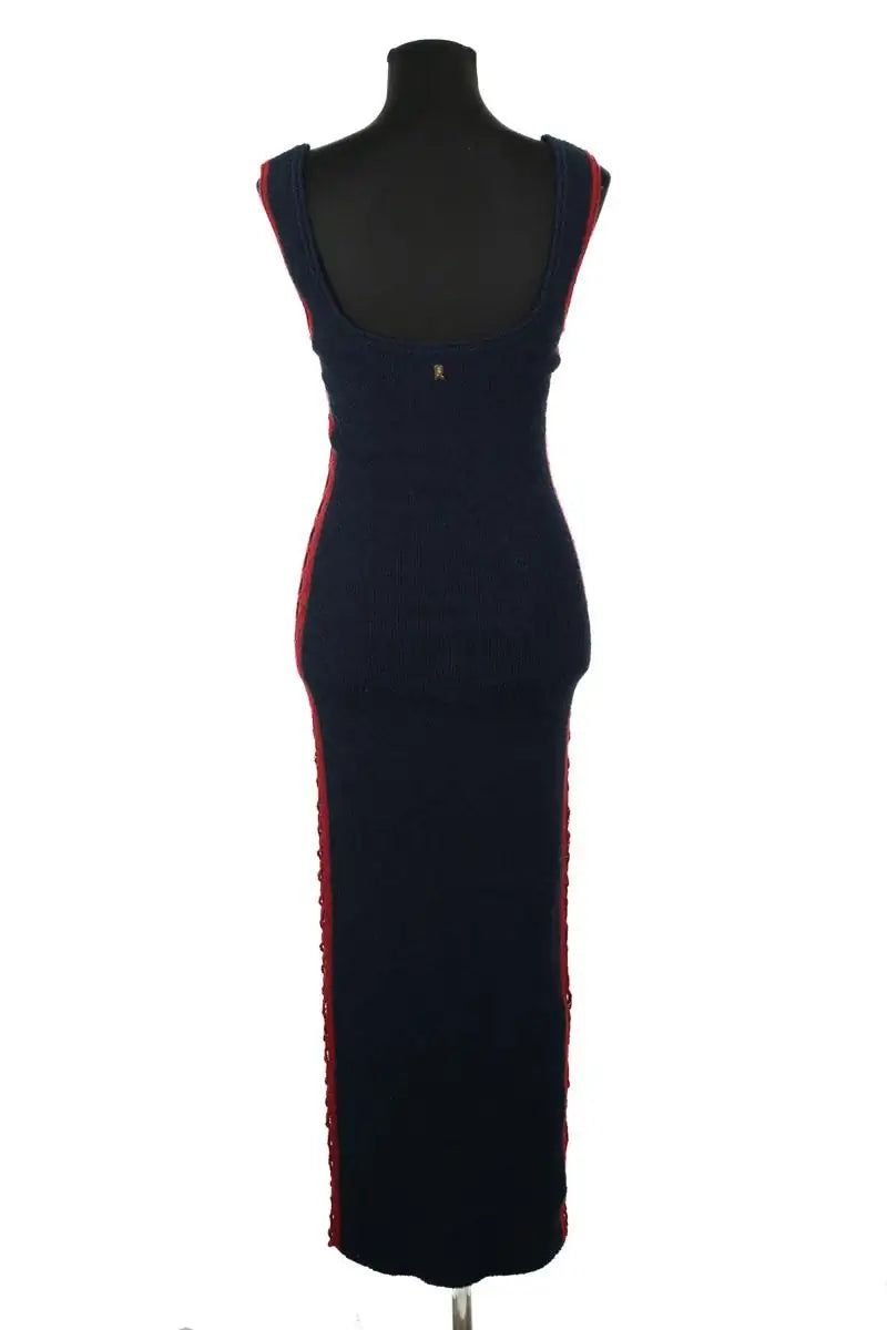 Robe Paco Rabanne Marine en Coton