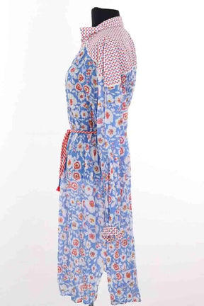 Robe Paolina Bleu en Coton