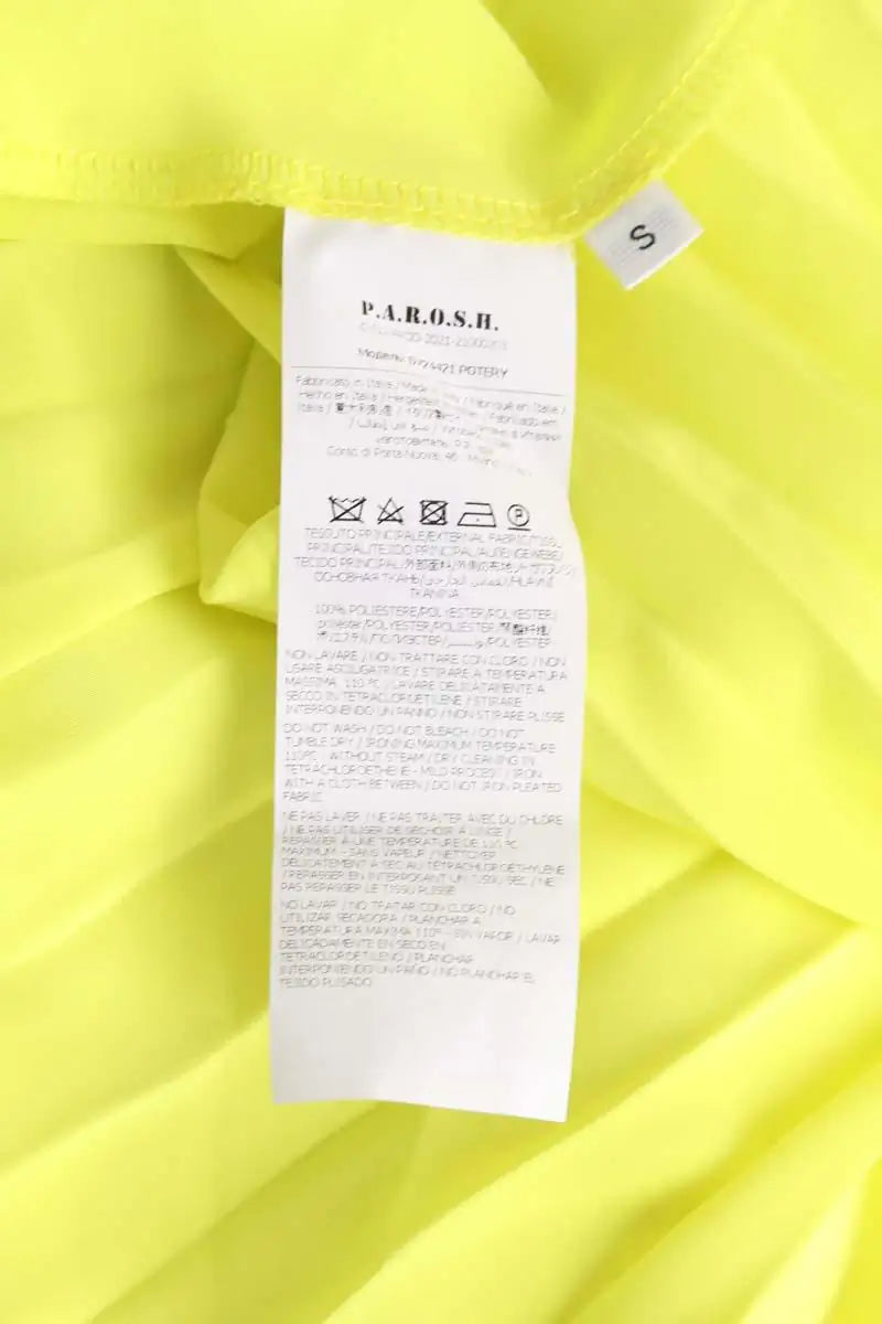 Robe Parosh Jaune en Synthétique