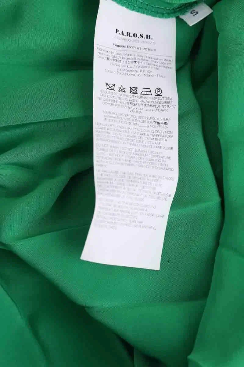 Robe Parosh Vert en Synthétique