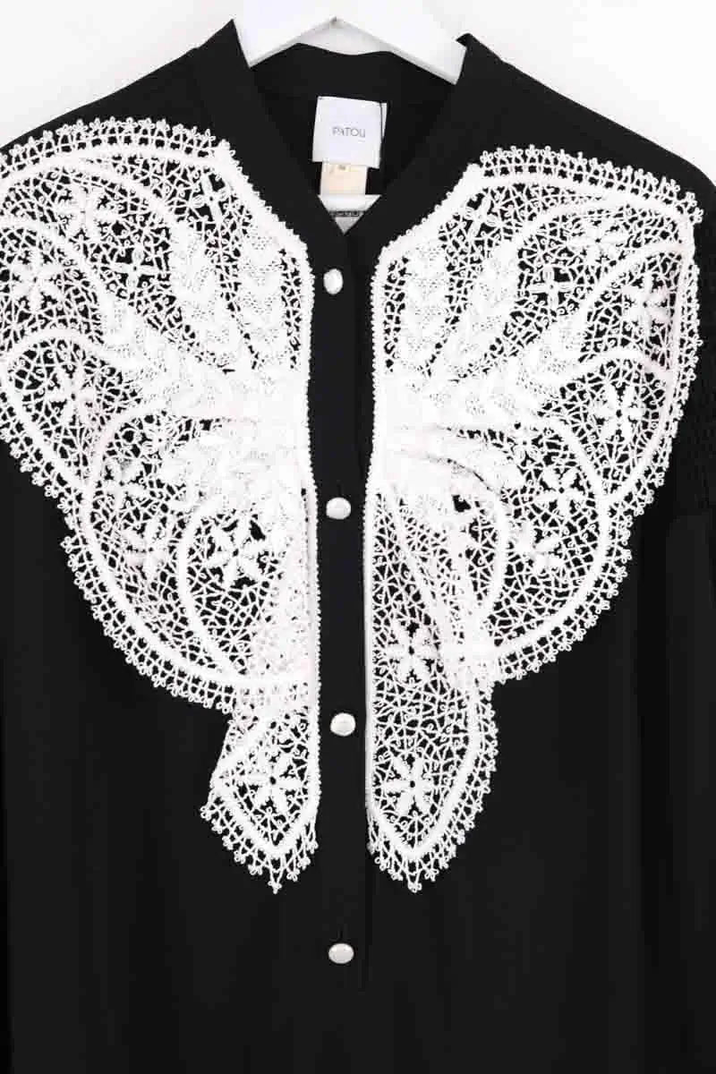 Robe Patou Noir en Synthétique