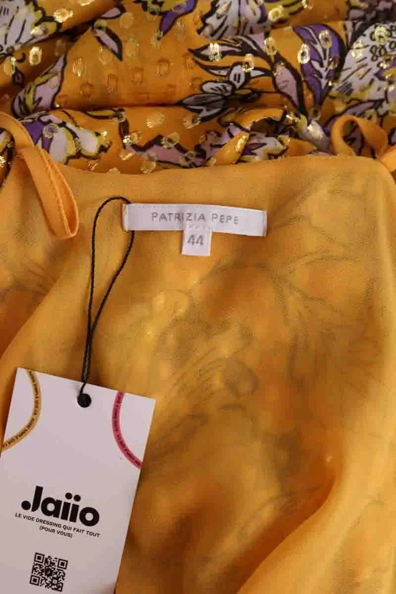 Robe Patrizia Pepe Jaune en Soie