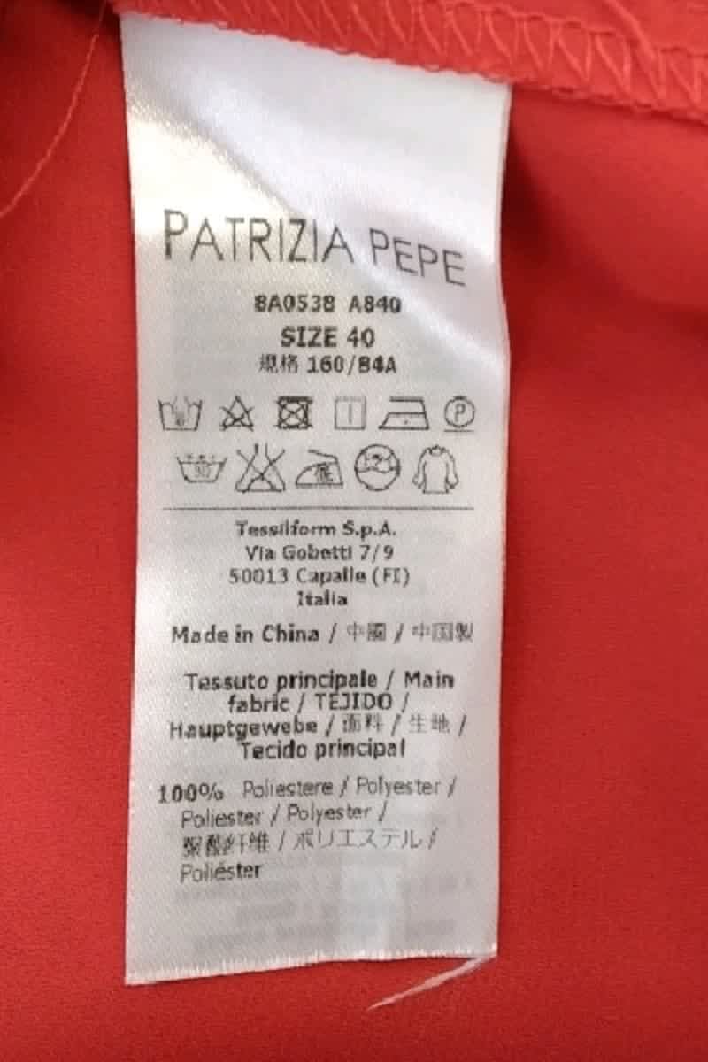 Robe Patrizia Pepe Rouge en Polyester