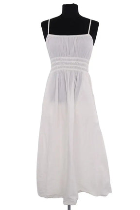 Robe Petite Mendigote Blanc en Coton, taille XS - Seconde Main