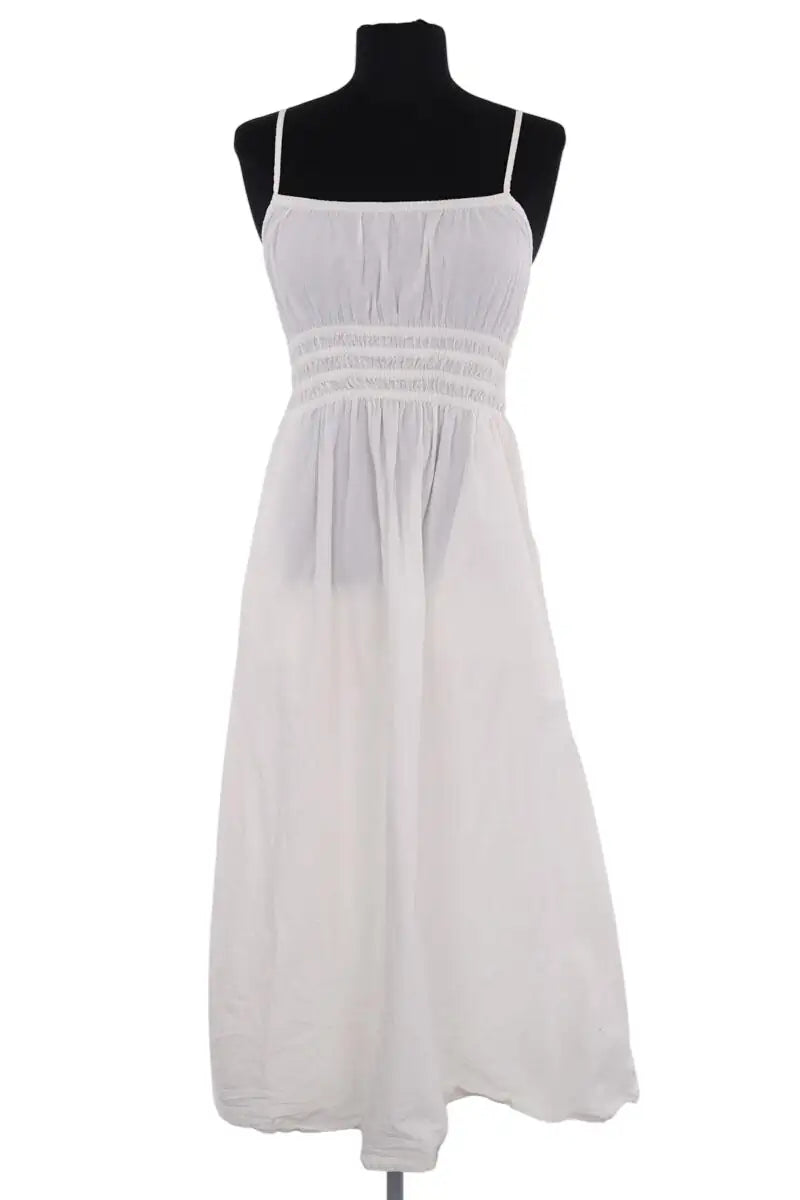 Robe Petite Mendigote Blanc en Coton, taille XS - Seconde Main