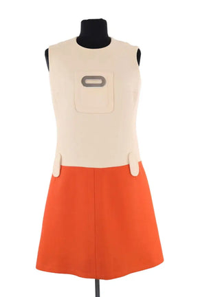 Robe Pierre Cardin Ecru en Synthétique, taille S - Seconde Main