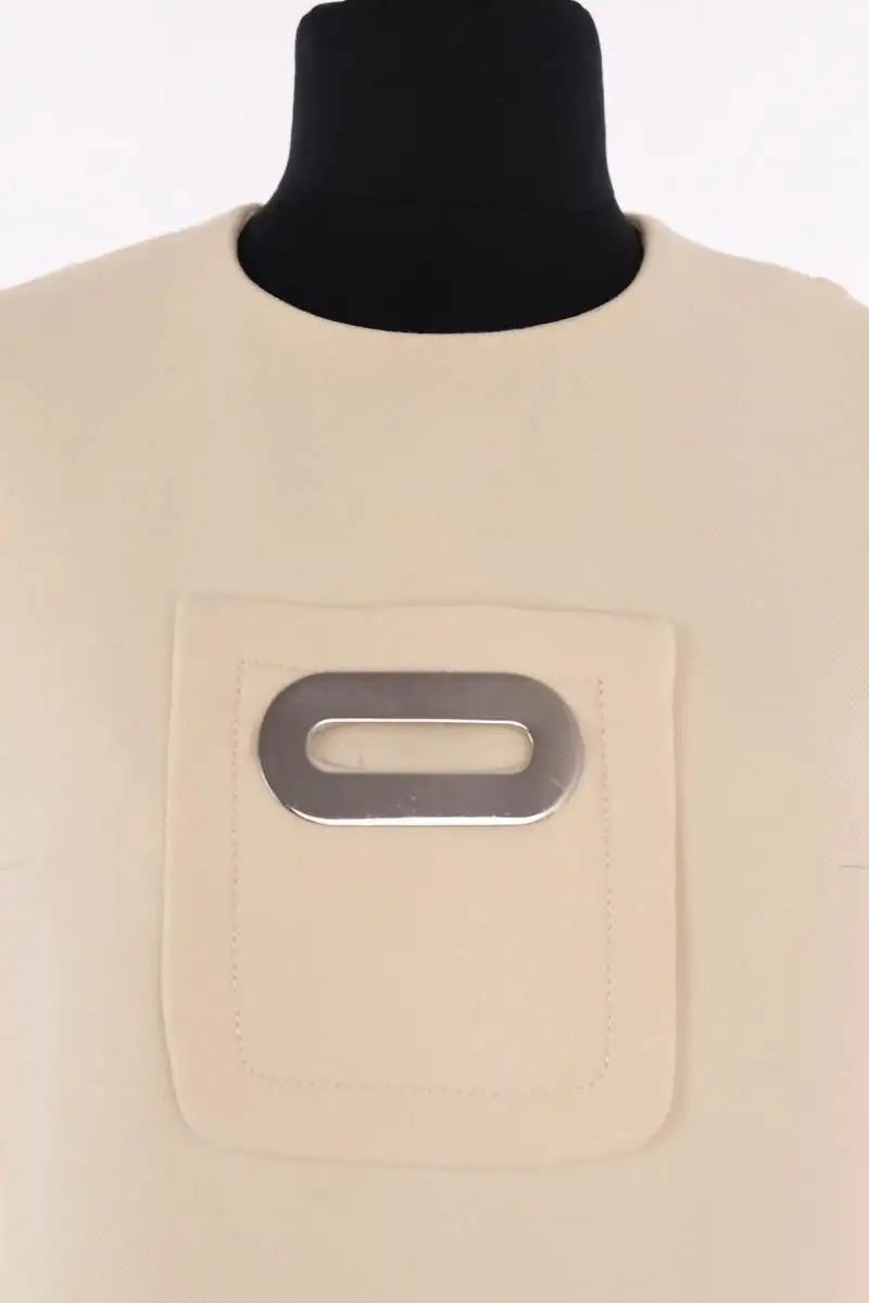 Robe Pierre Cardin Ecru en Synthétique