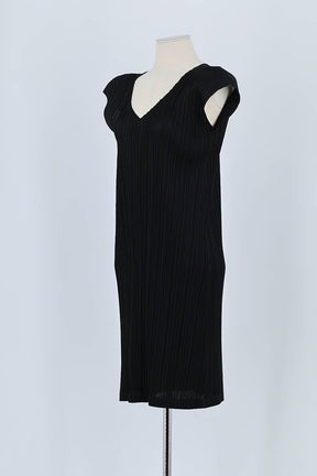 Robe Pleats Please Noir en Polyester